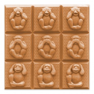 3 Wise Monkeys Soap Mold - Tray (Milky Way)