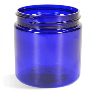Blue, Basic Plastic Jar - 4oz (58/400)