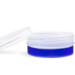 Low Profile, Natural Plastic Jar & Top - 3 oz