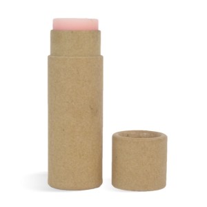 0.5 oz Paperboard Lip Tube & Cap Set, Kraft