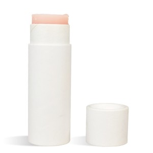 0.5 oz Paperboard Lip Tube & Cap Set, White