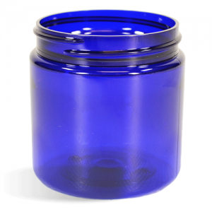 Blue, Basic Plastic Jar - 8oz (70/400)