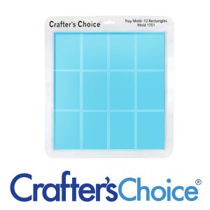 Crafter's Choice Tray 12 Rectangles Silicone Mold 1701