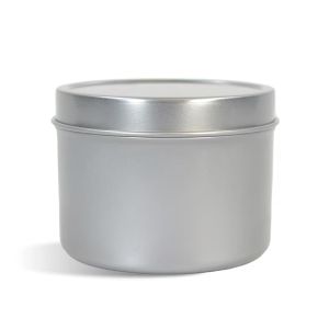 Candle Tin, 4oz - Silver