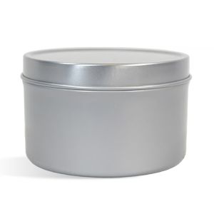 Candle Tin, 8oz - Silver