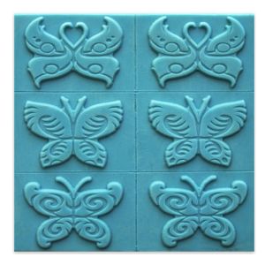 Butterfly 6 Soap Tray Soap Mold (Milky Way)