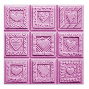 Crazy Hearts Soap Mold - Tray (Milky Way)