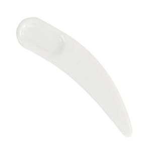 Spatula - 2.3", Curved White Plastic