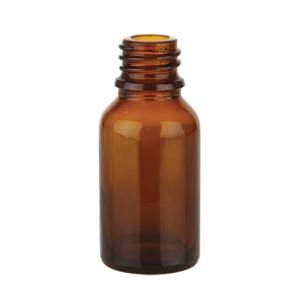 Glass Bottle, 15 mL, Amber Euro - 18 mm