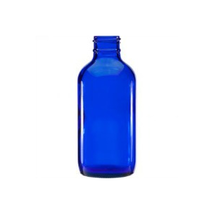 Glass Bottle, Blue Boston, 4oz (120mL) - 24/400