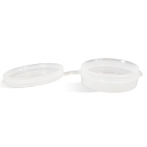 Natural, 1/4 oz LDPE Polycon with Hinged Lid