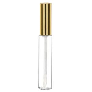 Lip Gloss Wand & Tube Set - Round, Gold
