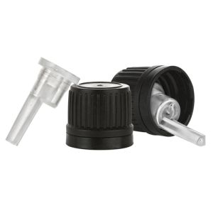 Orifice Reducer with Black Tamper Evident Cap - 18 mm