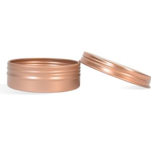 1 oz Shallow Rustproof Tin & Screw Top Set - Rose Gold