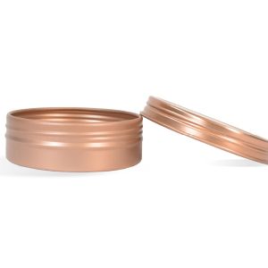 2 oz Shallow Rustproof Tin & Screw Top Set - Rose Gold