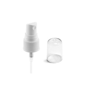 20/410 Sprayer Top, White Ribbed w Clear Cap