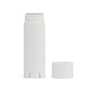 Lip Tube with Cap, Oval, White